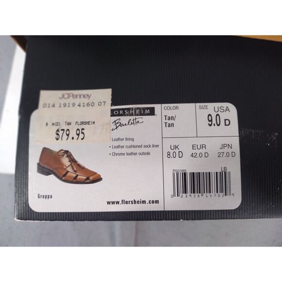 Florsheim Barletta Shoes Men\'s 9 M Brown Leather Open Breathable Italy Grappa main image 11